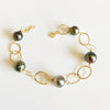 Bracelet ABELLA - Tahitian pearl (B396)