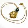 Hibiscus pendant necklace - Tahitian pearl ( N345)