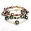 Bracelet ERIS - Tahitian pearls & moonstone (B513)