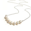 Necklace Tehina - white pearls (N117)