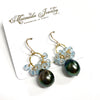 Earrings KIRA - aquamarine (E578)