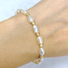 Bracelet ARIA - white keshi pearls (B523)