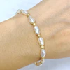 Bracelet ARIA - white keshi pearls (B523)