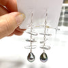 Earrings CAMILLE - Tahitian pearl  (E574)
