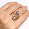 Ring IHILANI - purple Edison pearls (R217)