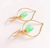 Earrings Doree - mint chalcedony (E347)