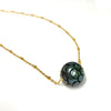 Necklace KEALANI - carved Tahitian pearl (N341)