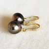 Earrings Irene - Tahitian pearls dangle (E224)