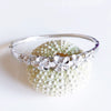 Plumeria hinged bangle (B400)