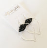 Earrings Wren- black spinel (E314)