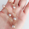 Bracelet ABELLA - pink pearls (B418)