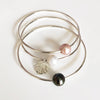 Monstera bangle - white pearl (B410)