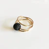 Ring LOELA - Black lava rock (R190)