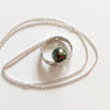 Eternity ring necklace - tahitian pearl (N299)