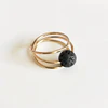 Ring LOELA - Black lava rock (R190)