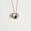 Eternity ring necklace - tahitian pearl (N299)